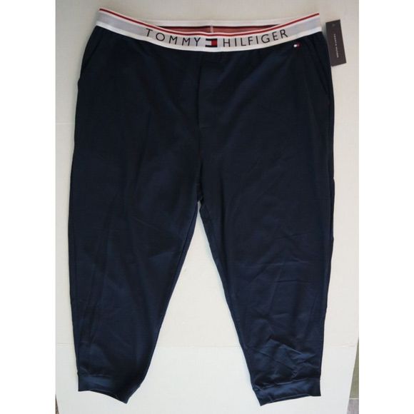 Tommy Hilfiger DR09150348 Men's Sz M Dark Navy Blue Solid Lounge Pants $60 - Picture 1 of 10